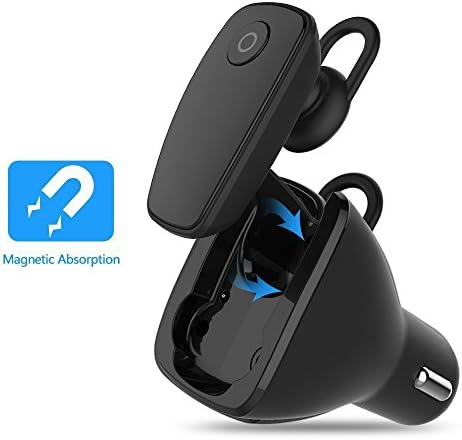 Bluetooth Wireless Stereo An on-Board Headphones ,Prweyn Bluetooth 4.1 Hang Ear Type Headsets + Car Charger In-car Headphone Car Kit Earphone Hands-free Calling For iPhone, ipad, Sumsang ,Tablet