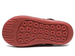 DADAWEN Boy's Girl's Leather Soft Closed Toe