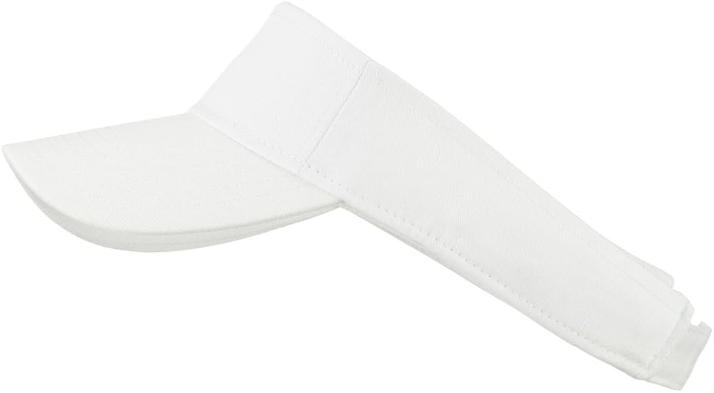 Youth Cotton Sun Visor - White OSFM: Clothing