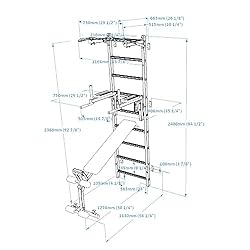 BenchK - Wooden Swedish Ladder Wall Stall Bar