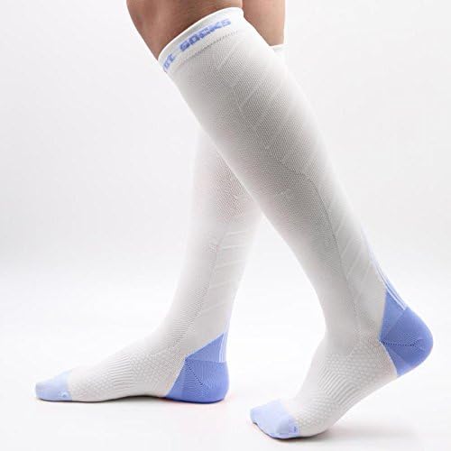 Compression Socks for Men&amp;Women Knee High 20-35mmHg Graduated Compression Athletic Running Socks for Running Race Crossfit Nurses Pregnancy Flight