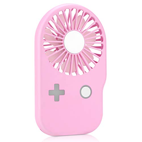 Aluan Mini Handheld Fan Powerful Small Personal Portable Fan Speed Adjustable USB Rechargeable Cooling for Kids Girls Woman Home Office Outdoor Travel