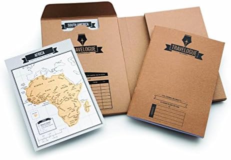 Fanned Travelogue Scratch off Map Page Travel Journal Tourist Notebook---London Travelogue Travel Journal