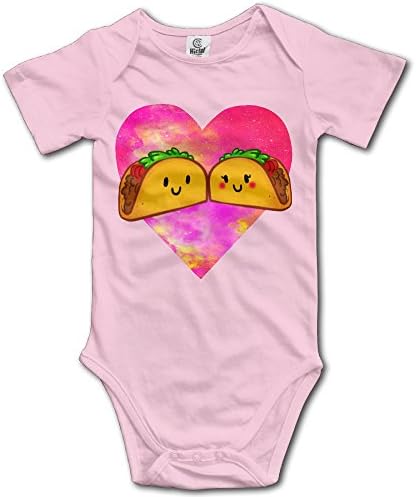 Baby Infants 100% Cotton Short Sleeve Onesies Toddler Bodysuit I Love Tacos Variety Onesies Pink Size 12 Months