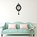 Giftgarden Classical Wall Clock Imitation Wood Color with Pendulum Clocks