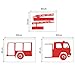 ufengke Fire Engine Truck Wall Stickers for Kids Removable Peel and Stick Vinyl Wall Art Decals for Bedroom Living Room