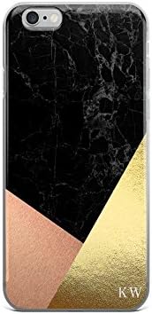 Monogram - Marble Black Gold Rose Phone Case, iPhone 5/5s/SE Case, iPhone 6 Plus/6s Plus Case, iPhone 6/6s Case