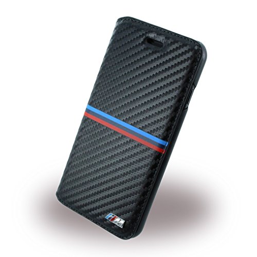 BMW iPhone 8 Plus & iPhone 7 Plus Case - by CG Mobile - Black/Stripe Hard Cell Phone Case PU Carbon Fiber| Easily Accessible Ports | Officially Licensed.