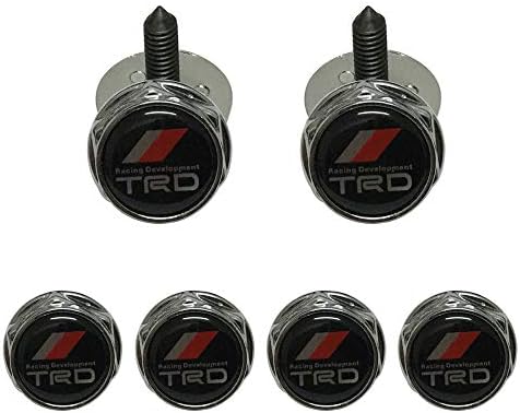 4pcs Toyota Car Model TRD License Plate Frame Bolt Screws