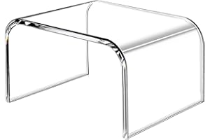 TMOICER Kids' Step Stool 6.7'' Acrylic Transparent Step Stools Strong Load 165 Lbs One Step Stool for Bedroom Kitchen Bathroom (1, S-6.7'' Tall Standard Stool)