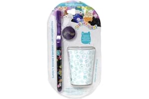 Brush Buddies Squishmallows Manual Toothbrush and cup Set (Assorted Colors)