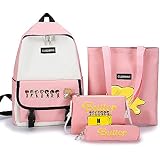 Goodern 4pcs BTS Backpack School Book Bag Set,BTS Bangtan Boys