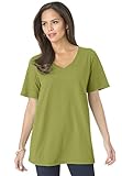 Roamans Women's Plus Size V-Neck Ultimate Tee