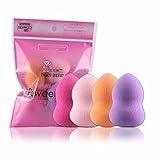 Sankuwen 4PCs Pro Beauty Flawless Makeup Blender Foundation Puff Multi Shape Sponges Random Color