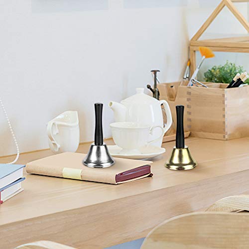 DomeStar Hand Bells, 2PCS Call Bell Handheld Bell Service Bell Wedding Bell Dinner Bell for Elderly Patients Sick Person
