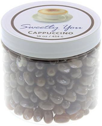 Jelly Belly 1 LB Capuccino Flavored Beans. (One Pound, 1 Pound) Bulk Jelly Beans in a resealable and reusable jar.