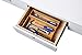 Bamboo Drawer Organizer Utensil Holder for Kitchen, Small Wood Silverware Storage Organizer, Stackable Box Tray for Cutlery, Flatware, Bathroom Caddy for Makeup, Perfume, Jewelry, 6x3x2.5 Inch