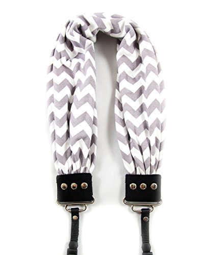 Capturing Couture SCARF-CVGG Chevron Scarf Collection Camera Strap, Grey