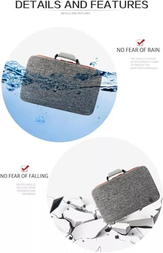 Cenxi Storage Bag For Ps5-Shockproof Hard Shell Bag- Luxury Waterproof Shoulder Playstation 5,Console & Accessories Organizer (Gray)