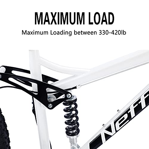 Neffice Fat Tire Mountain Bikes, 26Inch Wheels, 4Inch Wide Tires, 7Speed, High Carbon Steel