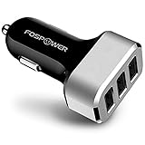 3 Ports Car Charger, FosPower (36W/7.2A) 3-Port USB Full Speed Charging Charger for iPhone 7 6 6S Plus, Galaxy S7 S6 Edge, Note 5 4, LG V20 G5, iPad Air Pro Mini, Android Tablets