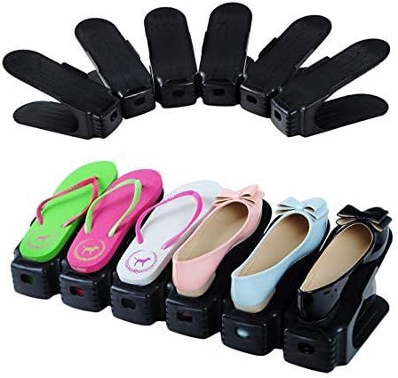 Gmnp sales Plastic Shoes Organizer (Black) -6 Pieces