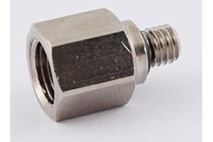 MettleAir 120NP-AM6 1/8" NPT Female to M6 Male Nickel Plated Brass Pipe Adaptor/Adapter Straight Reducer Coupling (Pack of 10)