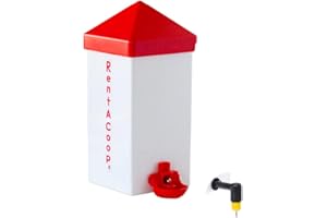 RentACoop 32oz(1L) Drinker Plus 2 Versatile Nipples - Suitable for Chicks, Quail, Pigeons, Doves, and Other Smaller Birds - 1 Pack