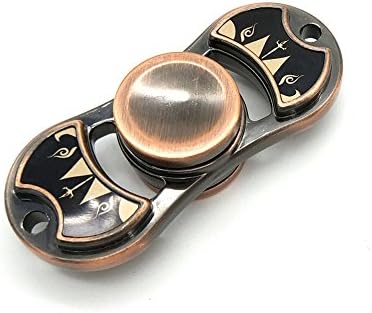 Hand Spinner Tri Spinner Fidget Toy Copper Alloy Relieving Stress Anxiety Autism ADHD EDC Focus Heavy Duty Spins 3 - 5 Mins (Red Bronze)