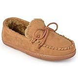 Boston Traveler Mens Faux Suede Mocassin Slippers