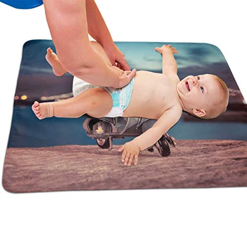 V5DGFJH.B Baby Portable Diaper Changing Pad Small Motor Vehicle Urinary Pad Baby Changing Mat 31.5" x25.5'' - Thumbnail 4