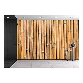 Quality Natural Bamboo Background - Removable Wall Mural | Self-Adhesive Large Wallpaper - 66x96 inches