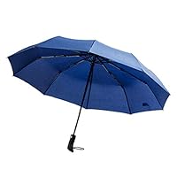 KENGEL Travel Umbrella, 10 bons Auto Open Close Compact Umbrella, Lightweight Folding Windproof Automatic Umbrella One Handed Operation, Fits in Luggage and Handbag (blue)