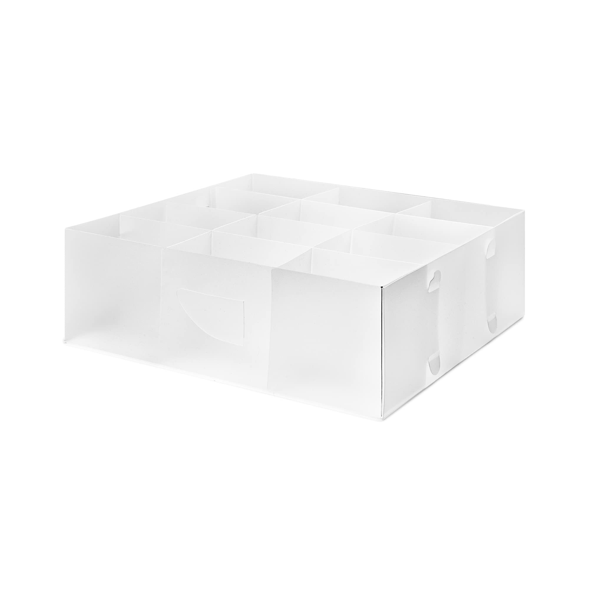 Compactor Optimo Organiser, 12 Compartments, Polypropylene, Transparent, 30.5 x 30.5 x 10 cm, Product Code RAN6319