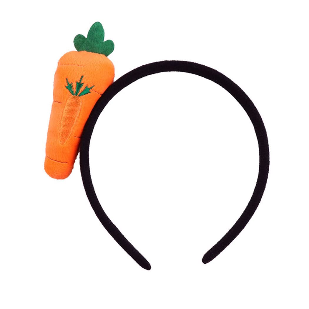 Mnixy Lady Orange Carrot Headband Hairband Lovely Vegetable Hair Ornament Funny Black Headdress