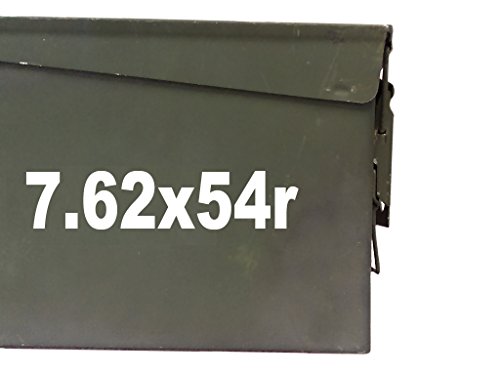 FGD 7.62x54r ammo box Label Set (DECALS) two 6.45"x1.5" one 3.25"x0.75" (Labels Only Ammo Can NOT Included)
