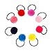 16 Pcs (8 Pairs) Pom Balls Elastic Hair Ties for Toddler Girls' Pigtail