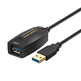 CableCreation Active USB Extension Cable (Long 16.4 FT), USB 3.0 Extender Male to Female Cord with Signal Booster Compatible Oculus Rift VR, Oculus Quest/Link, Xbox one, etc. 5 Meters