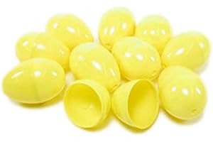 Discount Party and Novelty 24 Yellow Empty Easter Eggs Vending, Crafts, ETC.