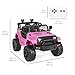 Best Choice Products 12V Kids Ride On Truck Car w/Parent Remote Control, Spring Suspension, LED Lights - Pink