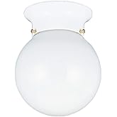 Generation Lighting 5366EN3-15 Transitional One Light Flush Mount from Seagull - Tomkin Collection in White Finish,