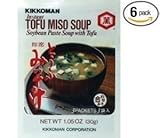 Kikkoman Instant Tofu Miso Soup (Soybean Paste Soup with Tofu) (Pack of 6)