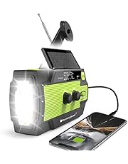 【2021 Newest】RunningSnail Emergency Crank Radio，4000mAh-Solar Hand Crank Portable AM/FM/NOAA Weather Radio with 1W Flashlight&Motion Sensor Reading Lamp，Cell Phone Charger, SOS for Home and Emergency