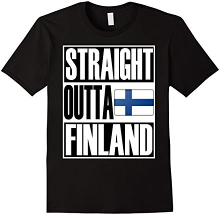 Men's Storecastle Straight Outta Finland Flag Gift Pride T-Shirt 3XL Black
