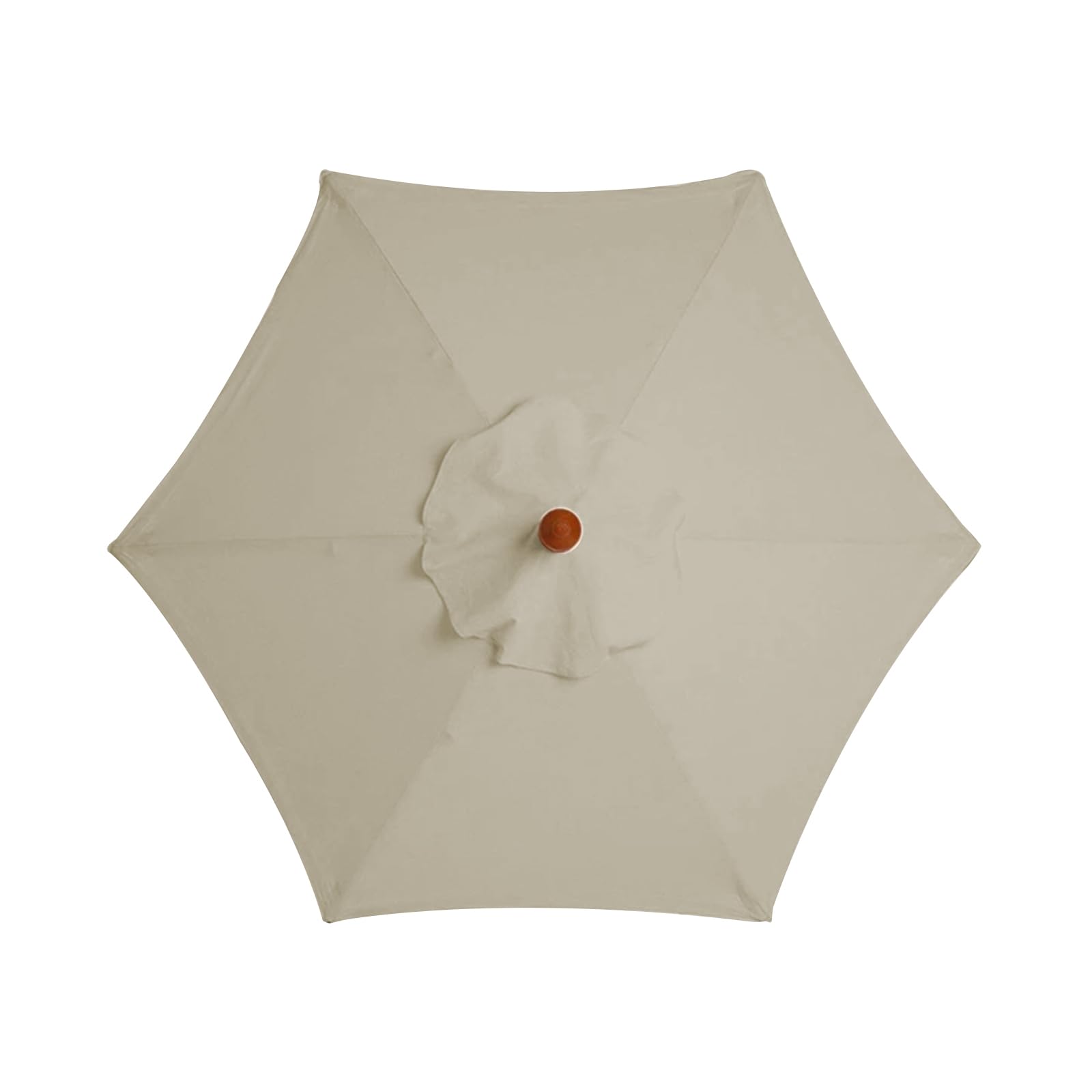 XQZMD Parasol Replacement Canopy - Sun Umbrella Fabric Cover with 6/8 Ribs, 2.7m/3m Garden Canopy Cover Top for Patio Umbrella (Khaki-3 m/6 ribs)