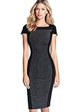 VfEmage Women's Celebrity Optical Illusion Slimming Wear to Work Bodycon Dress