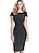 VfEmage Women's Celebrity Optical Illusion Slimming Wear to Work Bodycon Dress
