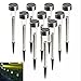 Sogrand 12pcs-Pack,Solar Lights Outdoor,Stainless Steel,Solar Light,Landscape Lighting,Solar Pathway Lights,for Lawn,Patio,Yard,Walkway,Driveway,Pathway,Garden,Landscape
