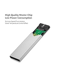 SSK Aluminio USB 3.1 a M.2 NGFF SSD, SATA Externo actualizado M.2 Gabinete de disco duro de estado sólido