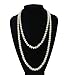 Zivyes Faux Pearl Necklace Long Pearl Necklaces 1920s Accessories for Women Gatsby Flapper Vintage Party